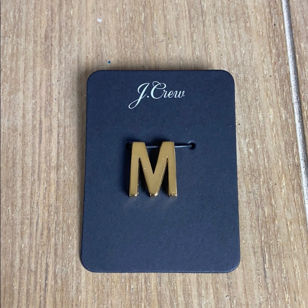 J. Crew Gold-plated M Charm